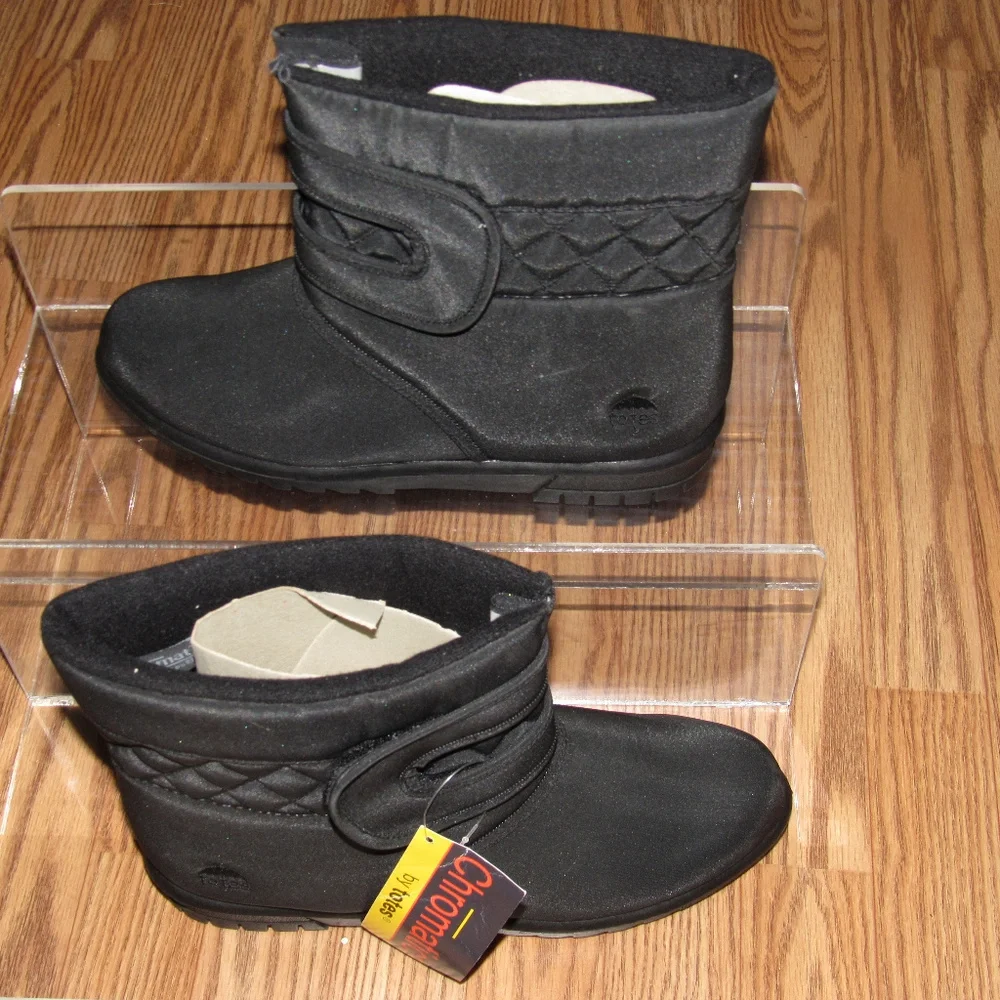 CHROMATICS by Totes Black Waterproof Booties Sz 9M